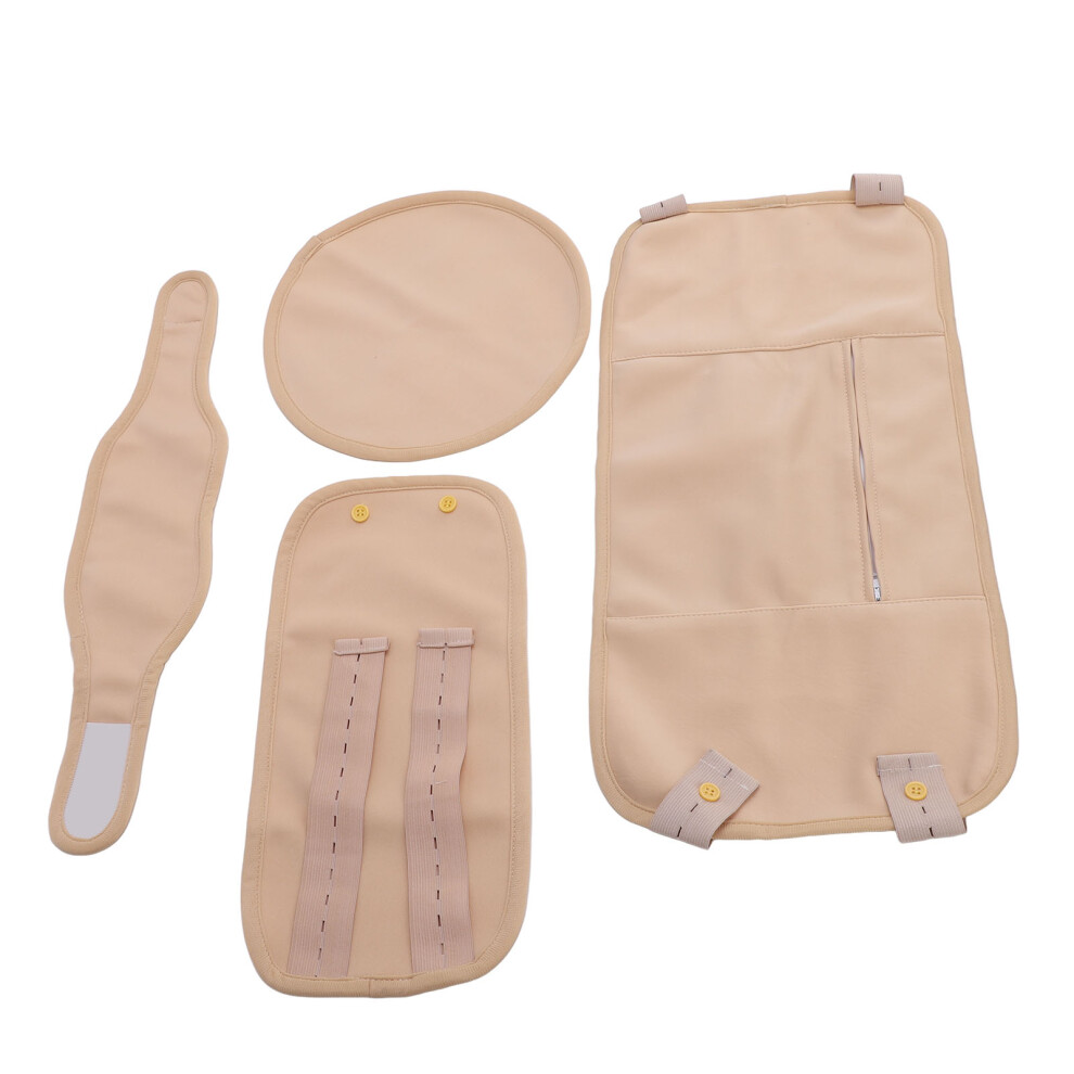 4pcs Castor Oil Pack Wrap Set for Waist Neck Chest Leg Liver Detox Adjustable Button Reusable Soft Castor Oil Packs