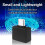 Schwarzer USB/Type-C Fingerabdruckleser 2,6  1,8  1 cm 6