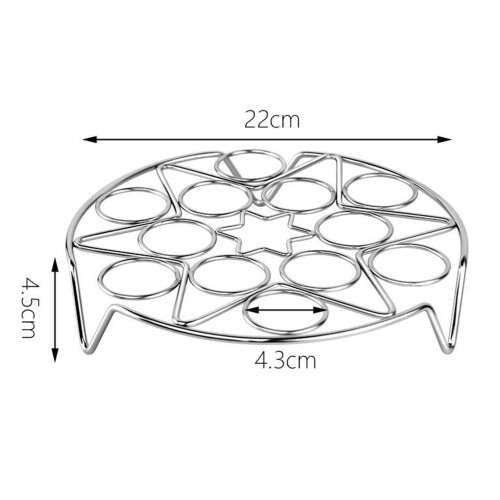 Silberfarbener Eier-Dämpfeinsatz, 260 g, Ø 22 cm, 4,5 cm hoch 1
