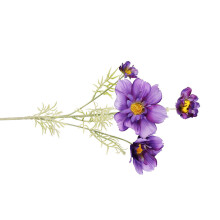 Artificial Cosmos Galsang Flower Long Stem Fade Proof Simulated Silk Cosmos Galsang Flower for Home Party Wedding Purple Blue