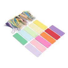 120 Set Blank Color Cardstock Bookmarks with Colorful Tassels Craft DIY Paper Bookmarks for DIY Craft Projects and Gift Tags