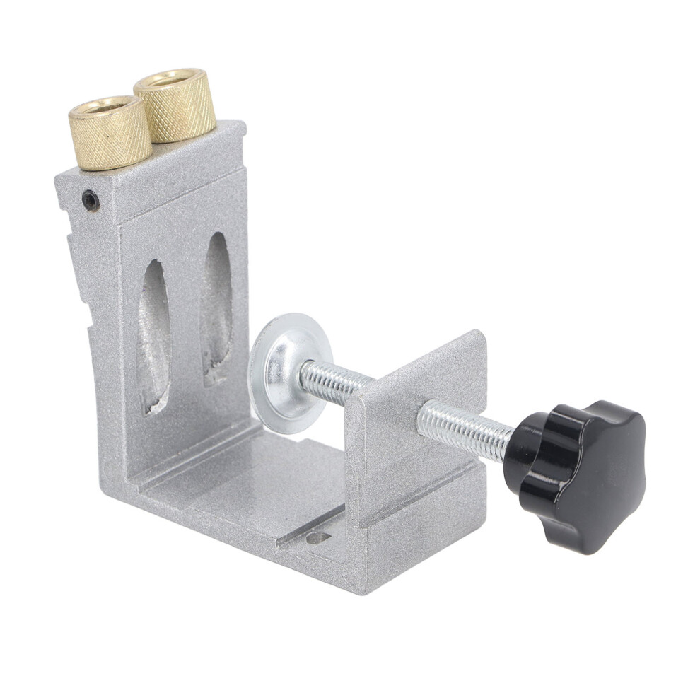 Pocket Hole Jig Set Adjustable Inclined Punch Locator Aluminum Alloy Woodworking Dowel Drilling Guide Kit 4651313922495