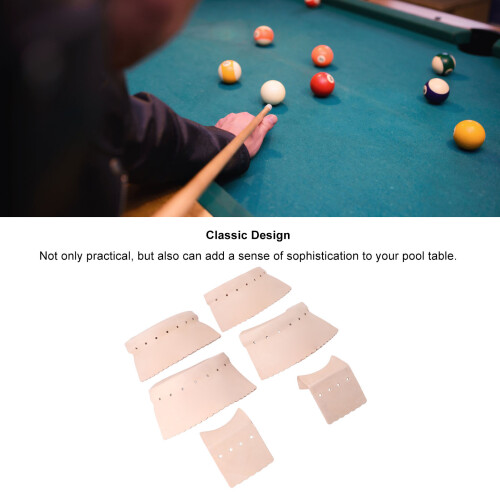 Pool Table Pocket Liner Cowhide Leather Billiard Table Leather Pocket Shield for Accessory 2