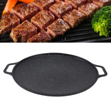 Korean Grill Pan Round Non Stick Coating Aluminum Alloy High Temperature Resistant Electric Korean Grill Pan