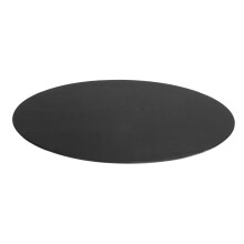Ovales Motorradkennzeichen aus Aluminium 2,5 mm Schwarz