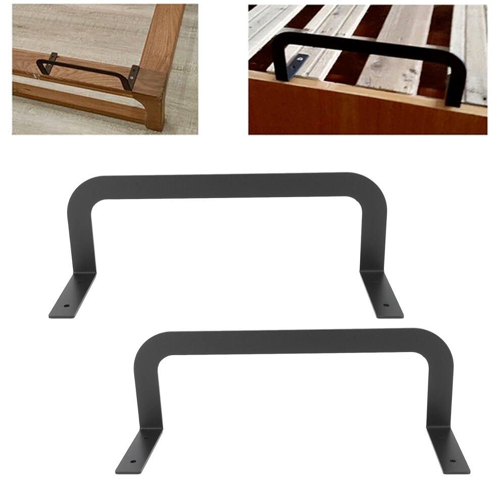 2Pcs Mattress Retainer Bar Bracket Steel Anti Slip Mattress Gripper Stabilizer Slide Stopper For Bedroom Bed Frame Black 9401313927526