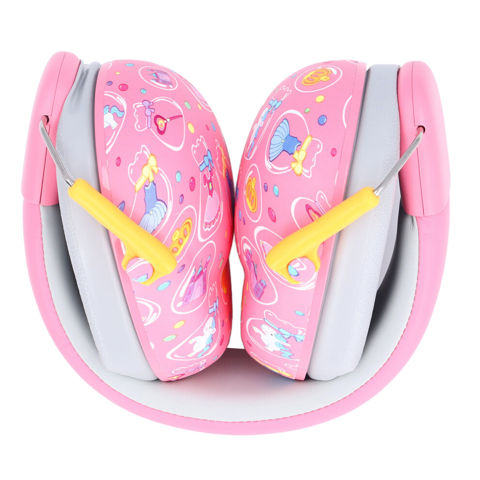 Infant Hearing Protection Earmuff Double Imitation Leather Lining Baby Noise Cancelling Headphones Unisex Kids Pink
