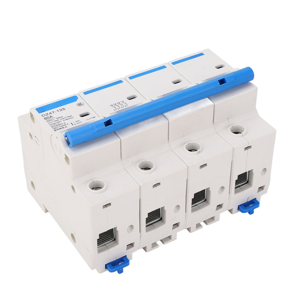 Rail Mount Circuit Breaker 4 Pole 400V 80A Versatile Safety Protection Flame Retardant Disconnect Switch For Home 8181313928495