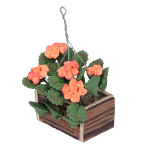 Miniatur-Hängblumenampel im Maßstab 1:12 für Puppenhaus-Blumentopf zur Dekoration