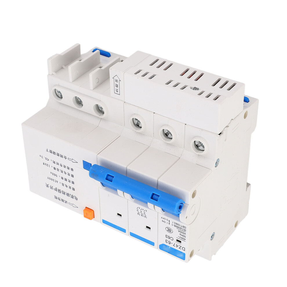 3 Phase Motor Conservation Breaker Dz47sâ63 3P 63A Din Rail Mount Circuit Breaker 380V 3201313930993