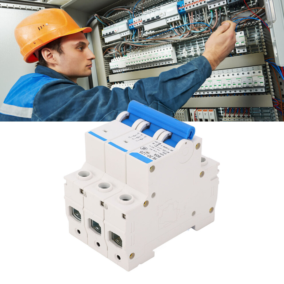 Disconnecting Switch Miniature Circuit Breaker Pc Flame Retardant 3 Poles Din Rail Mount Circuit Breaker 400V 80A 8721313930977