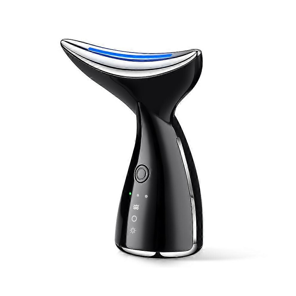 (As show, One size) Electric facial and neck massager (black), skin regeneration beauty equipment, purifying skin and shrinking pores, wrinkle facial lifting skincare too