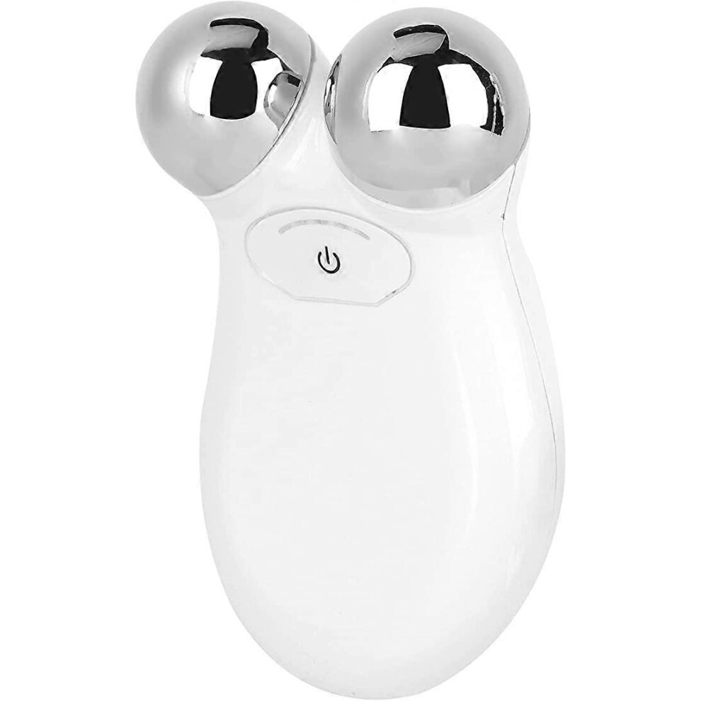 (As show, One size) Mini facial massager (white), micro current facial lift massager beauty equipment, anti-aging facial and chin trainer, used for skin firming and rejuv
