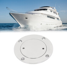 Boat Round Deck Plate Inspection Hatch Marine Access Port Hatch Cover for Marine Boat Yacht 316 Stainless Steel 4 Inch