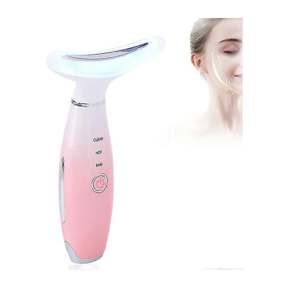 (As show, One size) Facial and neck lifting machine, neck tightening massage machine, portable facial lifting and contraction anti-aging massager, used for wrinkle remova
