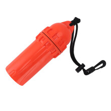 Scuba Diving Snorkeling Dry Box Underwater Waterproof Cylindrical Dry Box with Clip Red