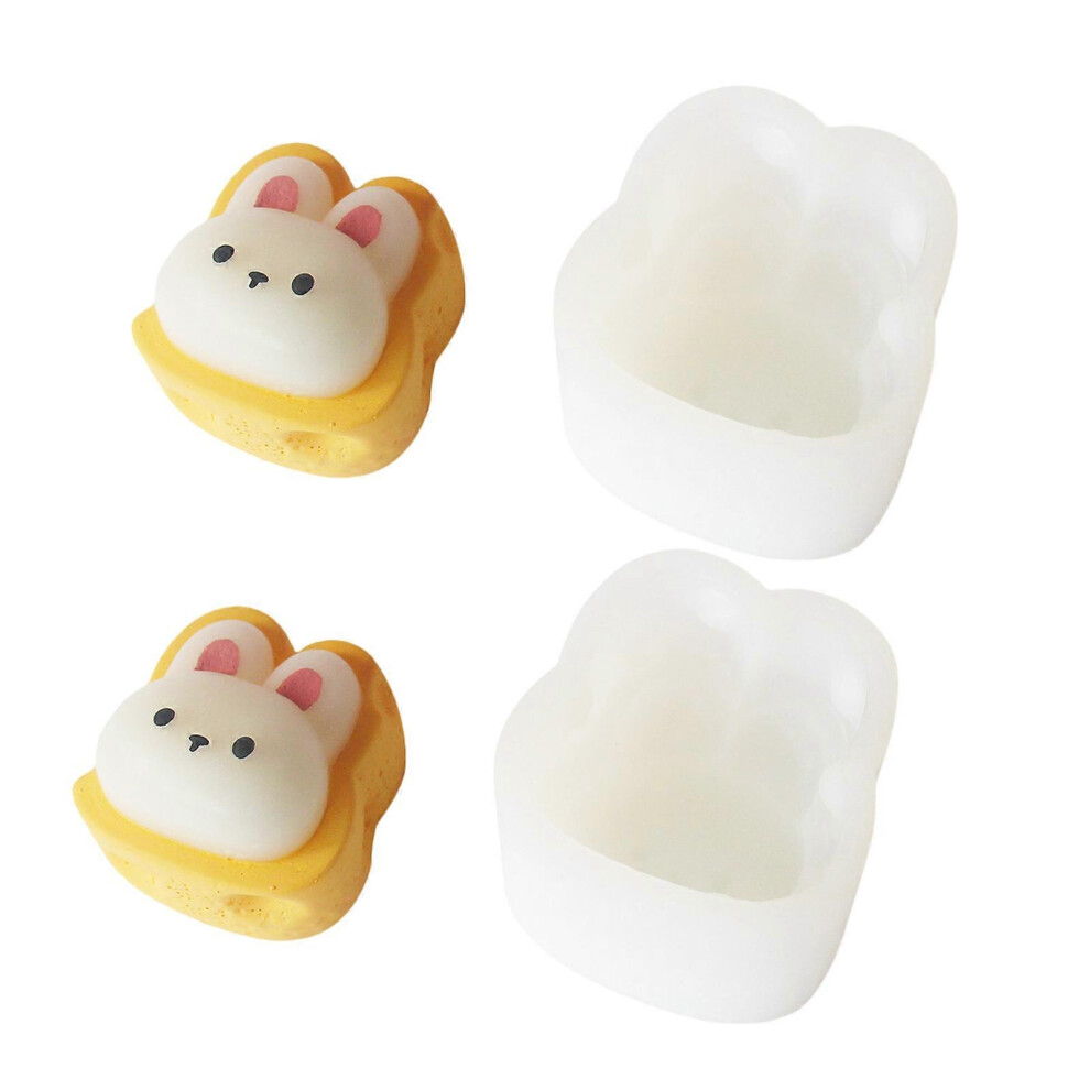 (Bunk Cheese Rabbit, One Size) Rabbit Resin Crafting Molds Chocolate Cake Decors Molds Epoxy Crafting Mold Suitable For Keychains And Cake Making 7683012644481