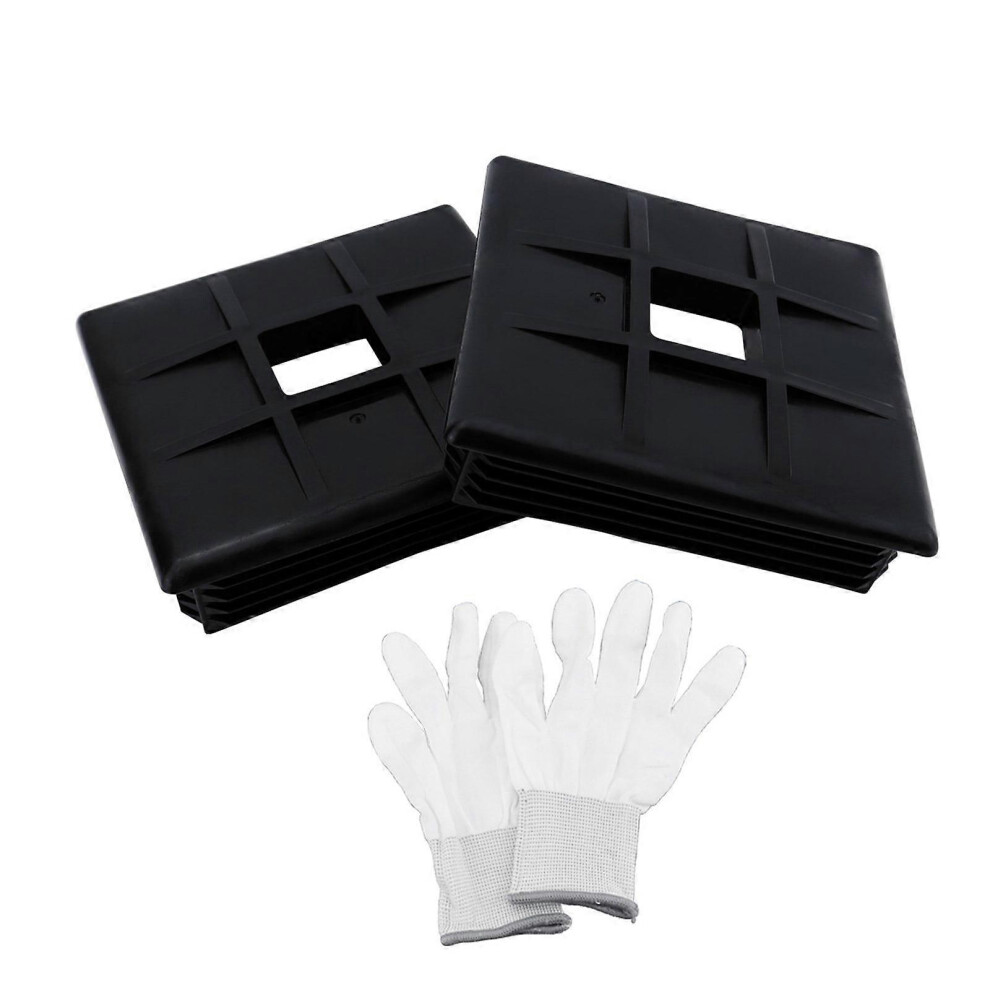 (2, One Size) Campers Trailer Bumper Guard 4 Inch Soft Square Sewage Pipe Seal Outdoor Enthusiast Vehicles Sewer Pipe Bumper Plugs 7683012652783