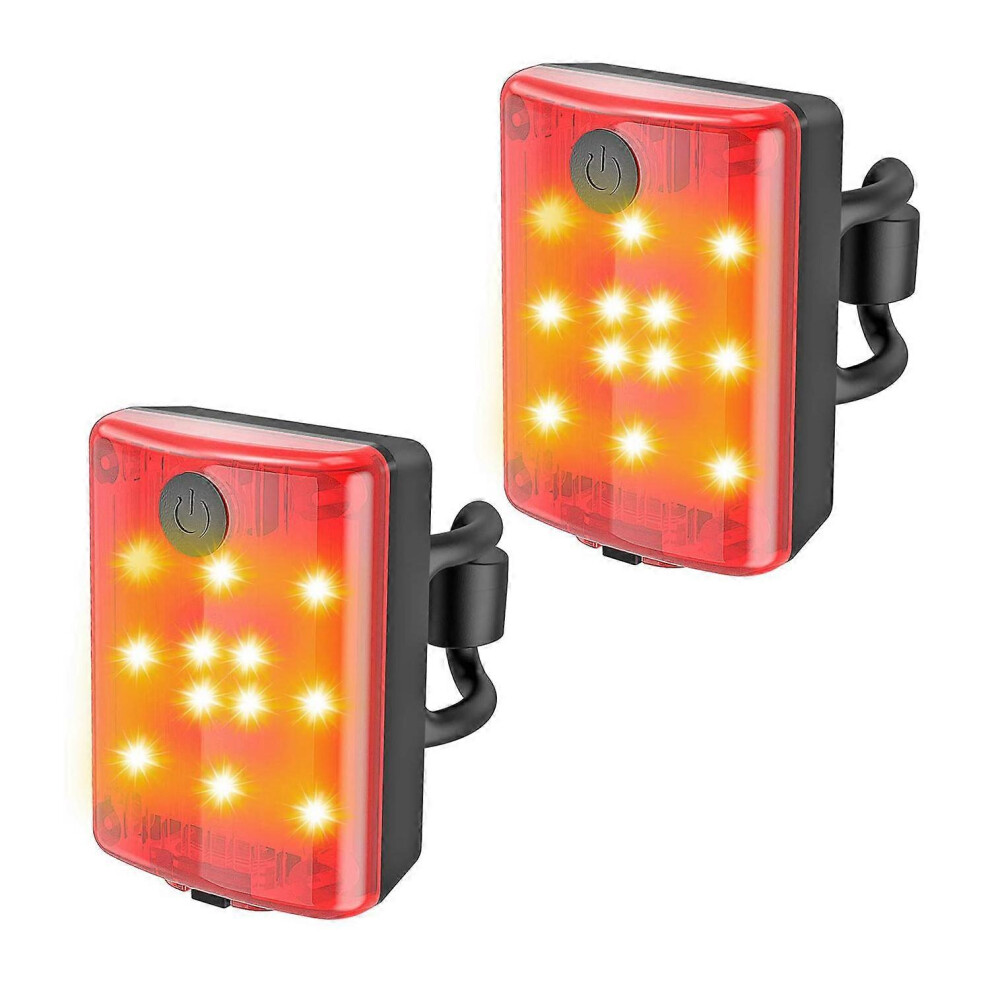 (As Show, One Size) 2 Packs Of Rear Bicycle Taillights, Ultra Bright Usb Rechargeable Bicycle Taillights, 4- Mode Option, Bicycle Taillights For Light