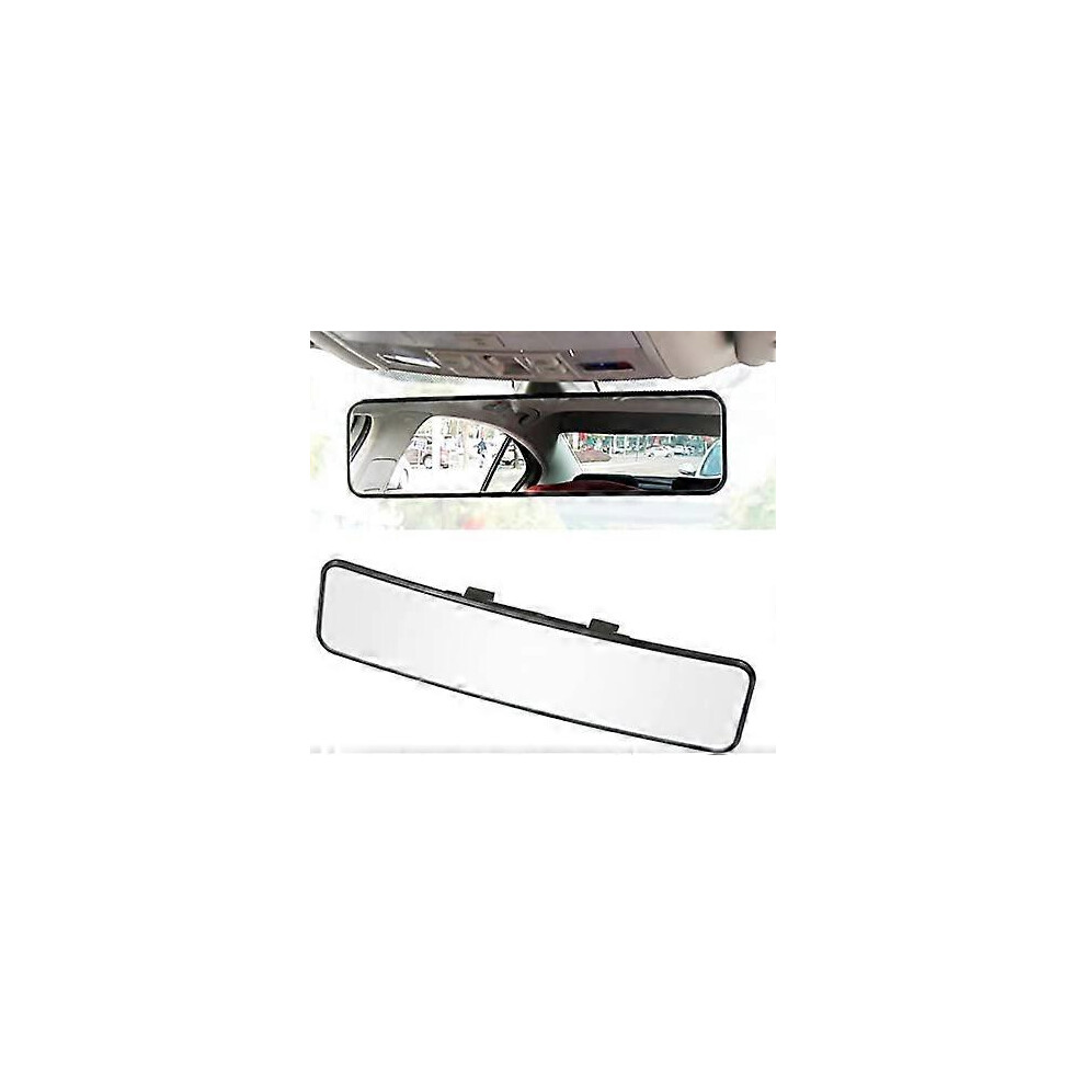 (As Show, One Size) Rearview Mirror ( Screen), 300Mm Convex Rearview Mirror With Internal Clip Type Wide Angle Rearview Mirror, Which Can Effecti White