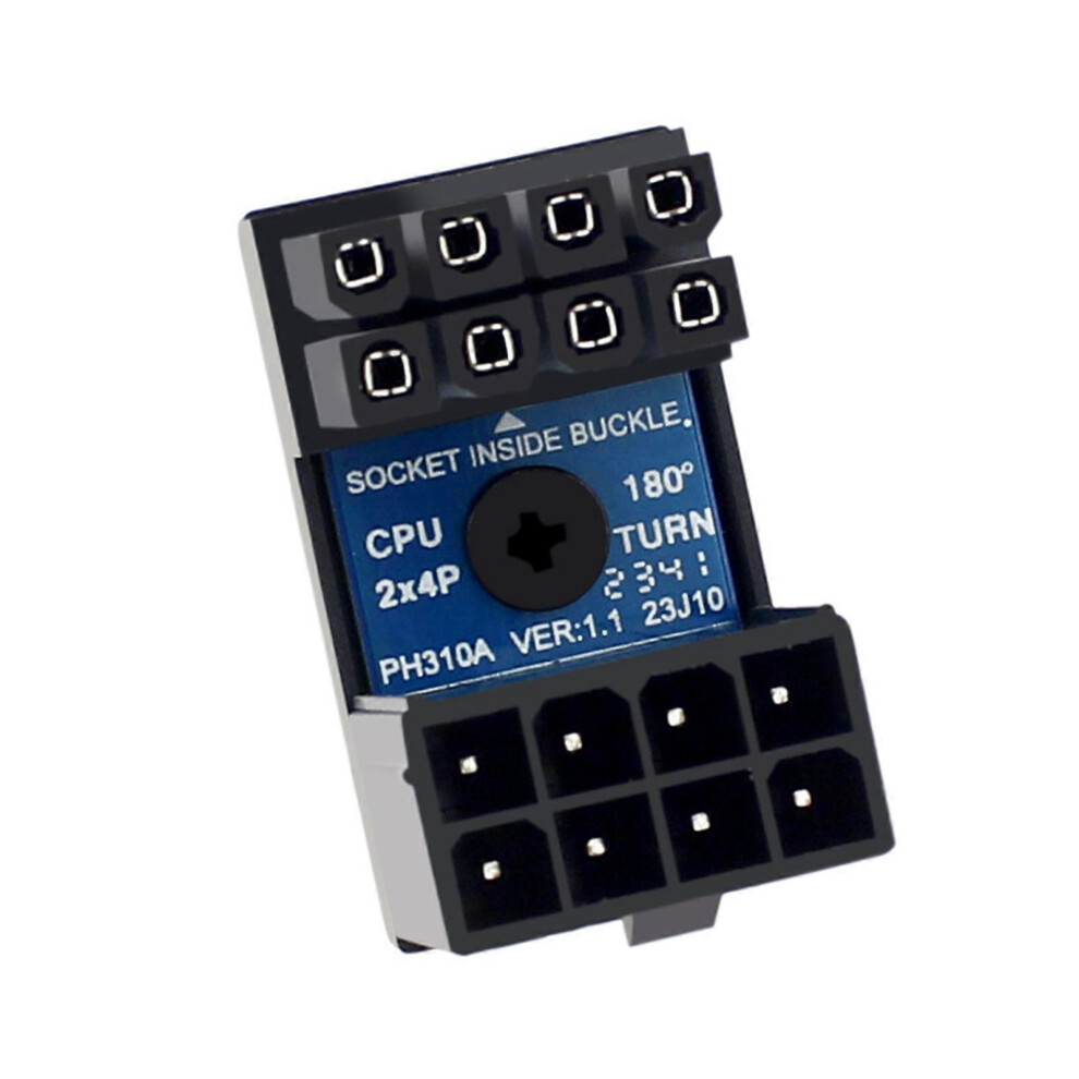 (Ph310a, One Size) 180Degree Angled Power Adapter Cpu Power Connector For Desktops Graphics Video Card Cpu Power Adapter Mainboard Cpu 8Pin 7683012644948