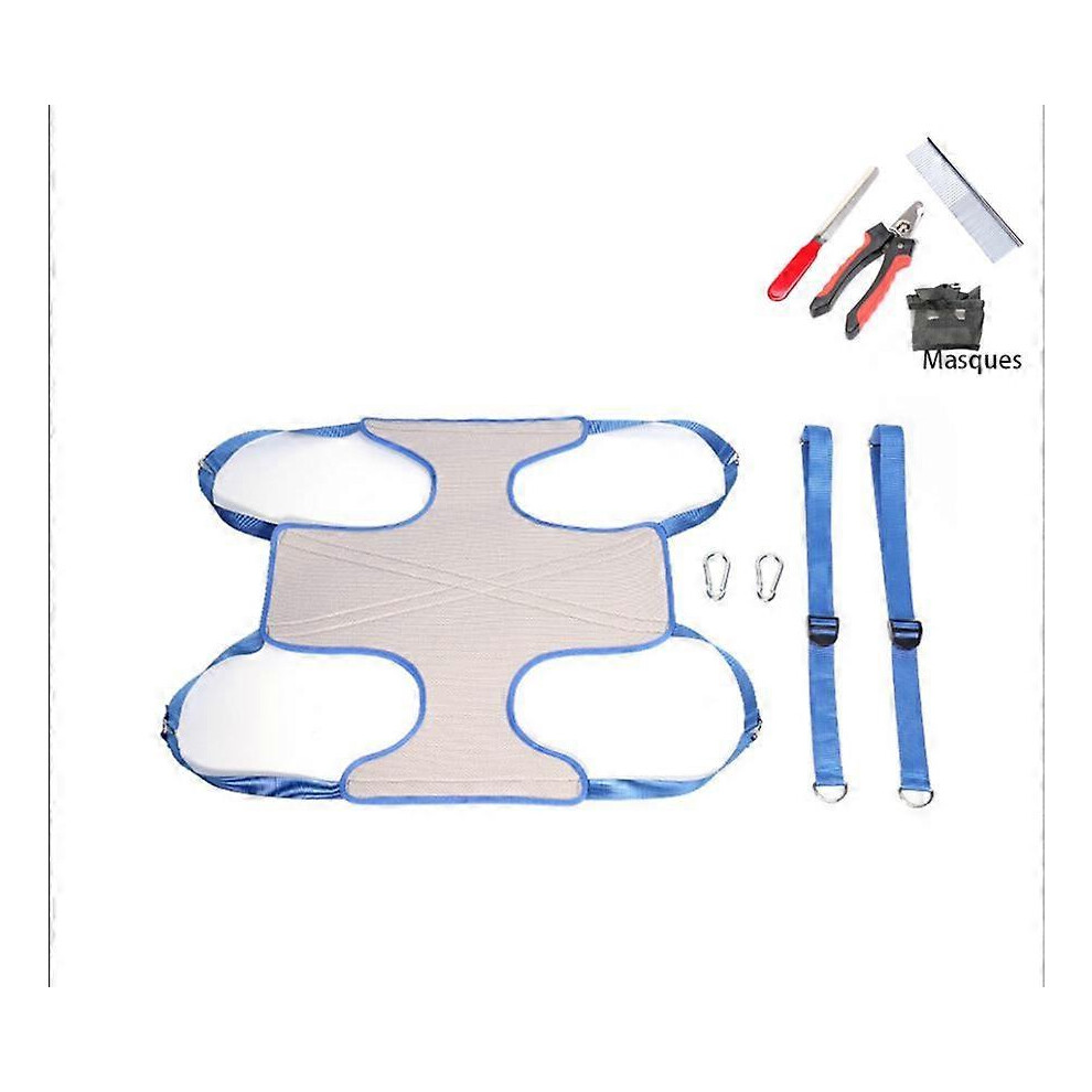 (As show, One size) Grooming Hammock for Small Dogs and Cats(L), Dog Grooming Harness, Pet Grooming Hammock, Pet Grooming Kit with Nail Clipper, Nail