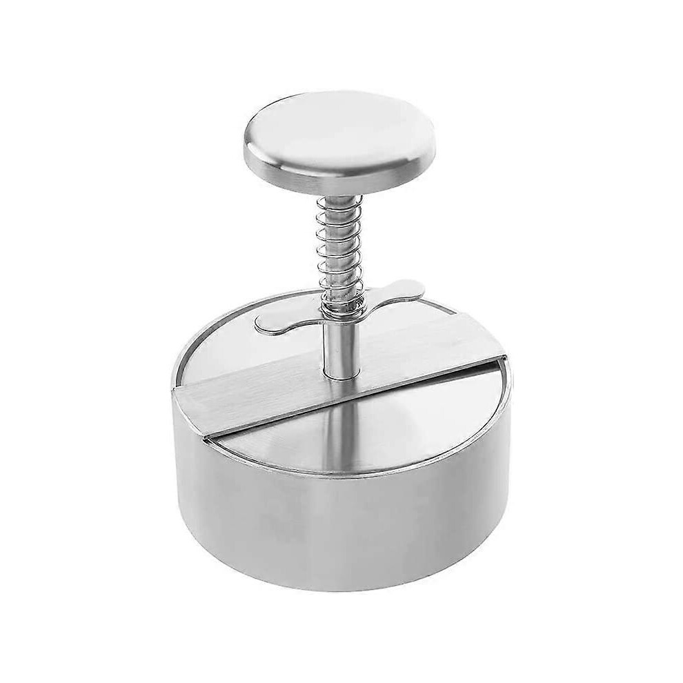 (As show, One size) Burger Press14*14*4.5cm, Stainless Steel Burger Press, Adjustable Meat Press for Burger, Easy to Use, Non-Stick Burger Press for Family Gathering, Par