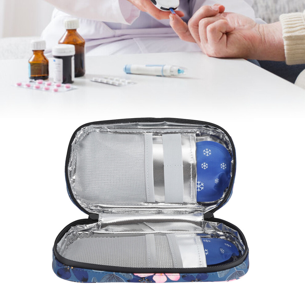 Insulin Cooler Case Insulated Portable Insulin Cooling Travel Bag with 2 Ice Pack for Insulin Pen Medication Type 1