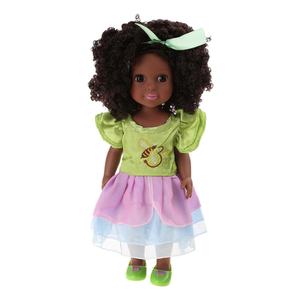 (As Show, One Size) 35Cm Lifelike Reborn Baby Boy Girl For Doll African American Newborn Toddler Realistic Black Skin Soft Vinyl For Doll Christmas Gi 7683012662898