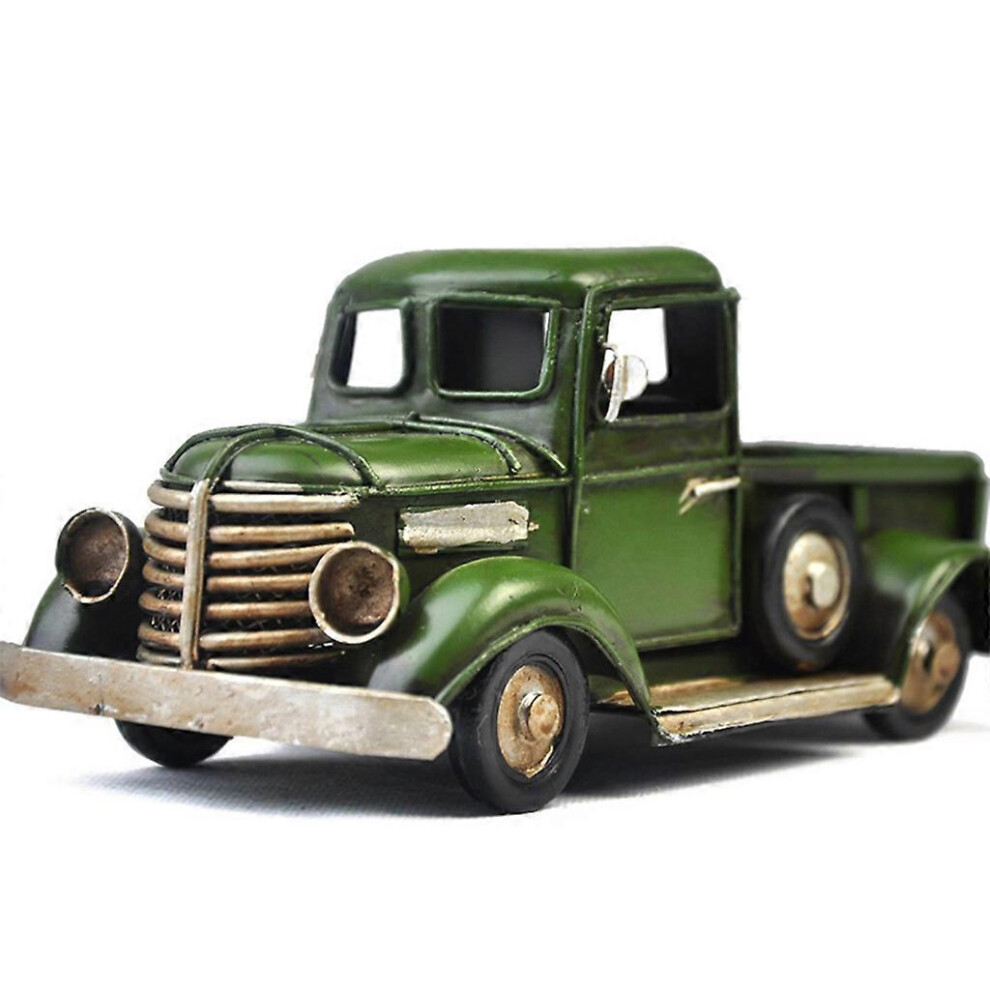 (Green, One Size) Vintage Truck Tabletop Ornaments Metal Truck Planter Farmhouse Christmas Holiday Decorations Gifts Green 7683012662928