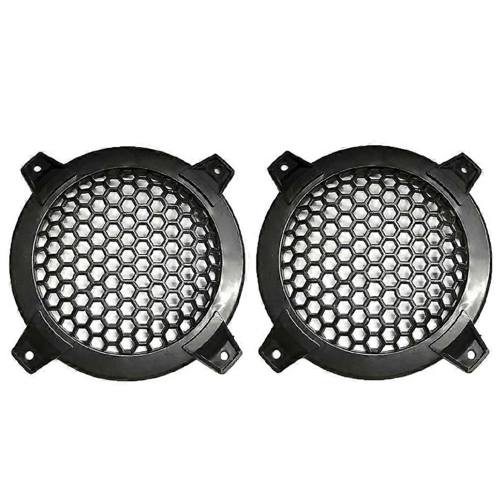 (Red, One Size) 4Inch Audio Speaker Hexagon Horn Cover Mesh Replacement Decorative Circle Grille Protector Audio Hexagon Speaker Cover Black 7683012663130