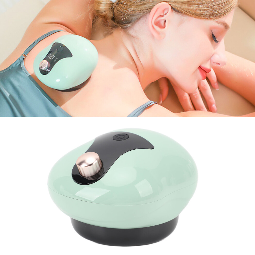Electric Scraping Massager 8 Magnetic Beads 12 Gears Hot Compress Meridian Cupping Massage Machine Green