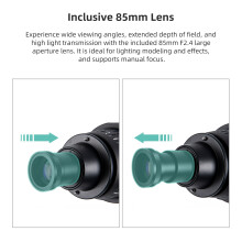 Bowens Mount Optical Snoot Conical Focalize Condenser Art Special Effects Shaped Beam Light Cylinder with 85mm F2.4 Lens Card Slot Adapter