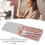 Make-up-Pinsel-Set mit LED-Spiegel, rotierbar -300mAh 7