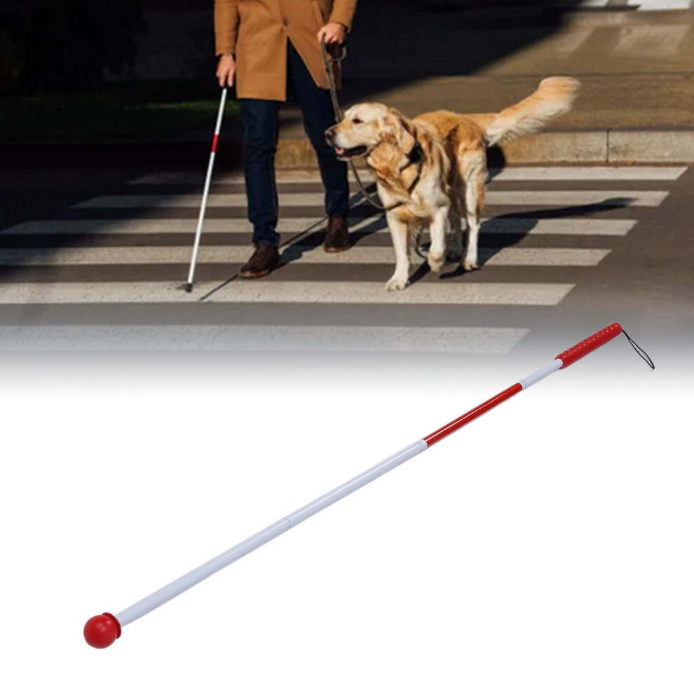Folding Blind Cane Aluminum Alloy Prevent Slip Reflective Foldable Blind Cane Walking Stick for Vision Impaired and Blind People