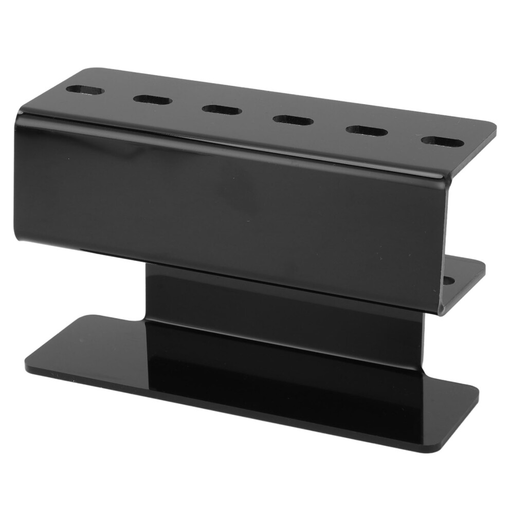 Black Tweezer Holder Stand 6 Holes Large Capacity Eyelash Extension Tools Storage Rack For Beauty Salon