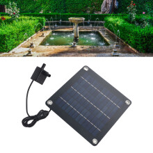 20W Monocrystalline Solar Panel with Garden Pond Fountain DC12V Pump Kit 9.8ft Pump Head 240L/H Flow Rate