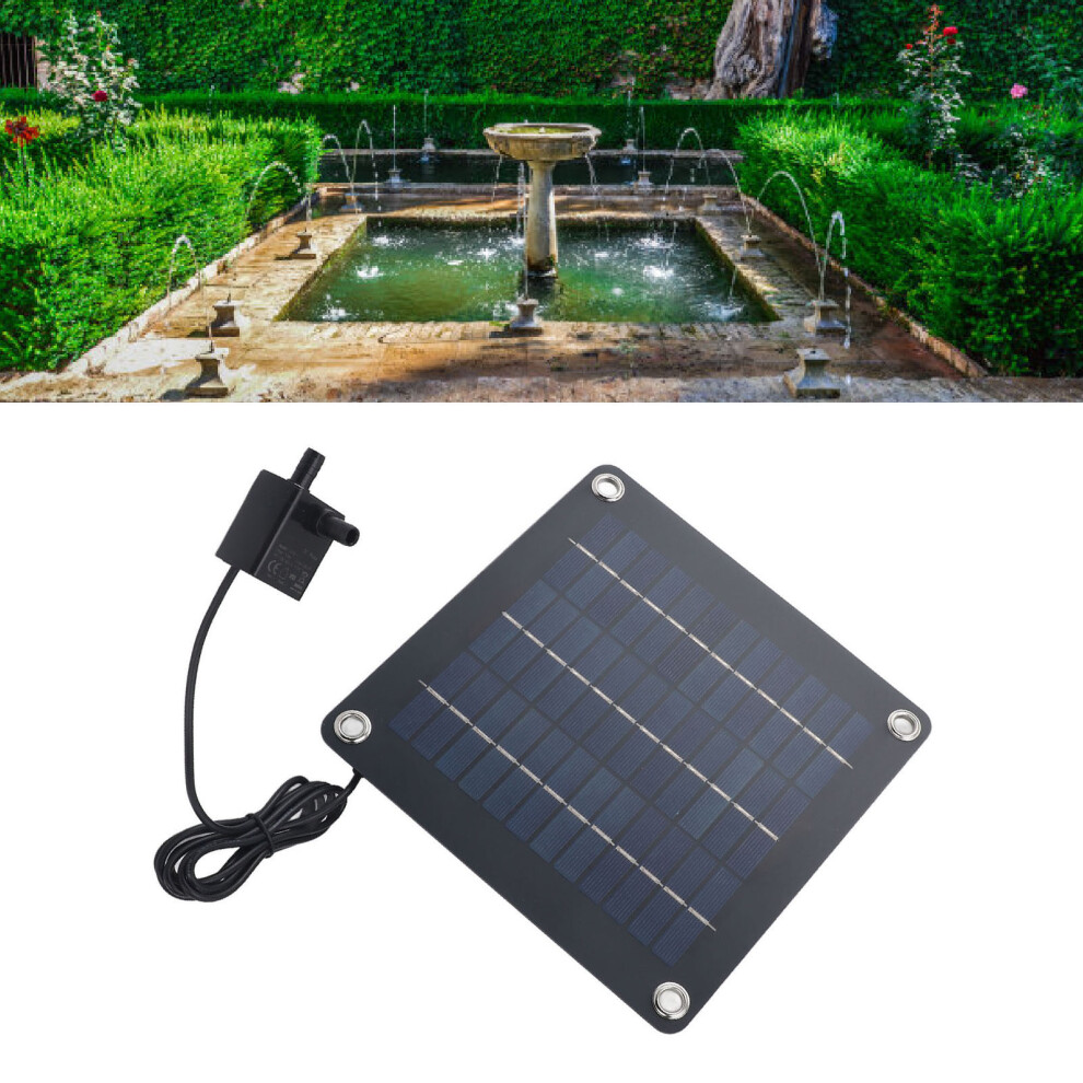 20W Monocrystalline Solar Panel With Garden Pond Fountain Dc12v Pump Kit 9.8Ft Pump Head 240L/H Flow Rate 8471313943216