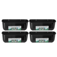 4 Stk. großer hängender Hühner-Futtertrog Schwarz 31.75oz