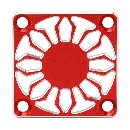 RC-Lüfterabdeckung 30x30mm Aluminium Rot 2