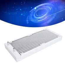 Water Cooling Radiator 12 Pipe 1bar Pressure Test Aluminum Alloy DIY Computer Heat Exchanger Radiator for 6 to 7mm Soft Hose White