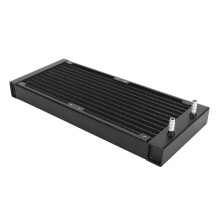Water Cooling Radiator 12 Pipe 1bar Pressure Test Aluminum Alloy DIY Computer Heat Exchanger Radiator for 6 to 7mm Soft Hose Black