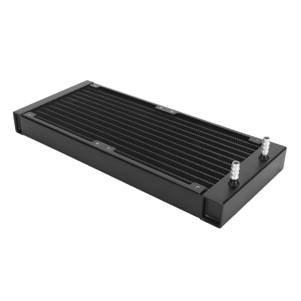 Water Cooling Radiator 12 Pipe 1Bar Pressure Test Aluminum Alloy Diy Computer Heat Exchanger Radiator For 6 To 7Mm Soft Hose Black 4911313957867