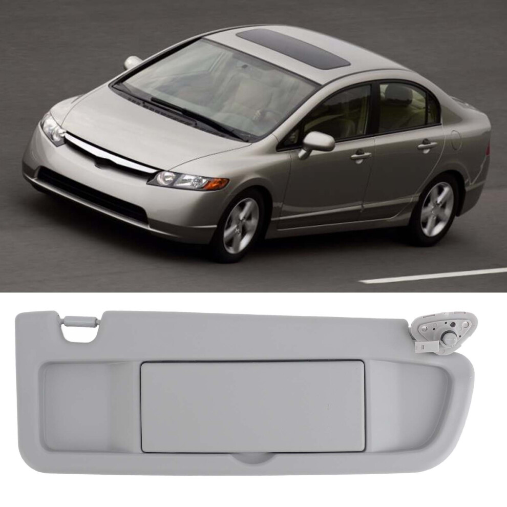 Sun Visor Stylish Look Sun Shielding Visor Mirror With Makeup Mirror For Civic 2006 To 2011 Passenger Side 83230Snaa01zc Grey 7671313958826