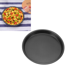 Antihaft-Eisenpfanne für Pizza, Gleichmäßige Hitze, Schwarz, Größe S