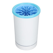 Automatischer USB-Hundepfotenreiniger 2000mAh Weiche Borsten Tragbar Blau/Weiß
