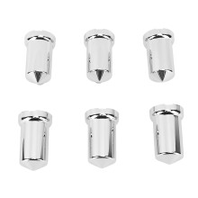 20 Stück 33 mm Chrom-ABS Radmutternabdeckkappen mit Flansch für LKWs und Anhänger