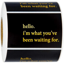 Hello I'm What You've Been Waiting for Stickers - Gold Foil Business Thank You