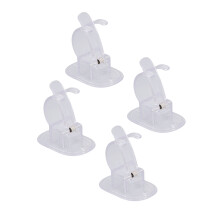 4 Stück Vorhangstangenclips Halterungen ABS