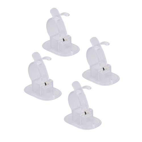 4 Stück Vorhangstangenclips Halterungen ABS